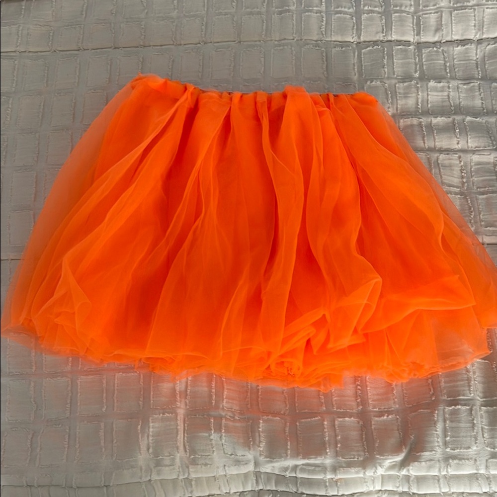 Vibrant Orange Tulle Skirt